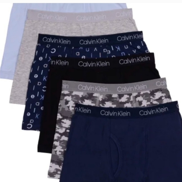 79)Calvin Klein Boys' Boxer Brief Underwear, 6-pack - Picture 3 of 3